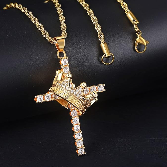 CrownDivine™ | Collar Cruz y Corona