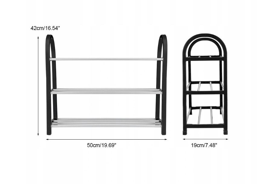 TrioShelf™ | Estante para zapatos de 3 niveles